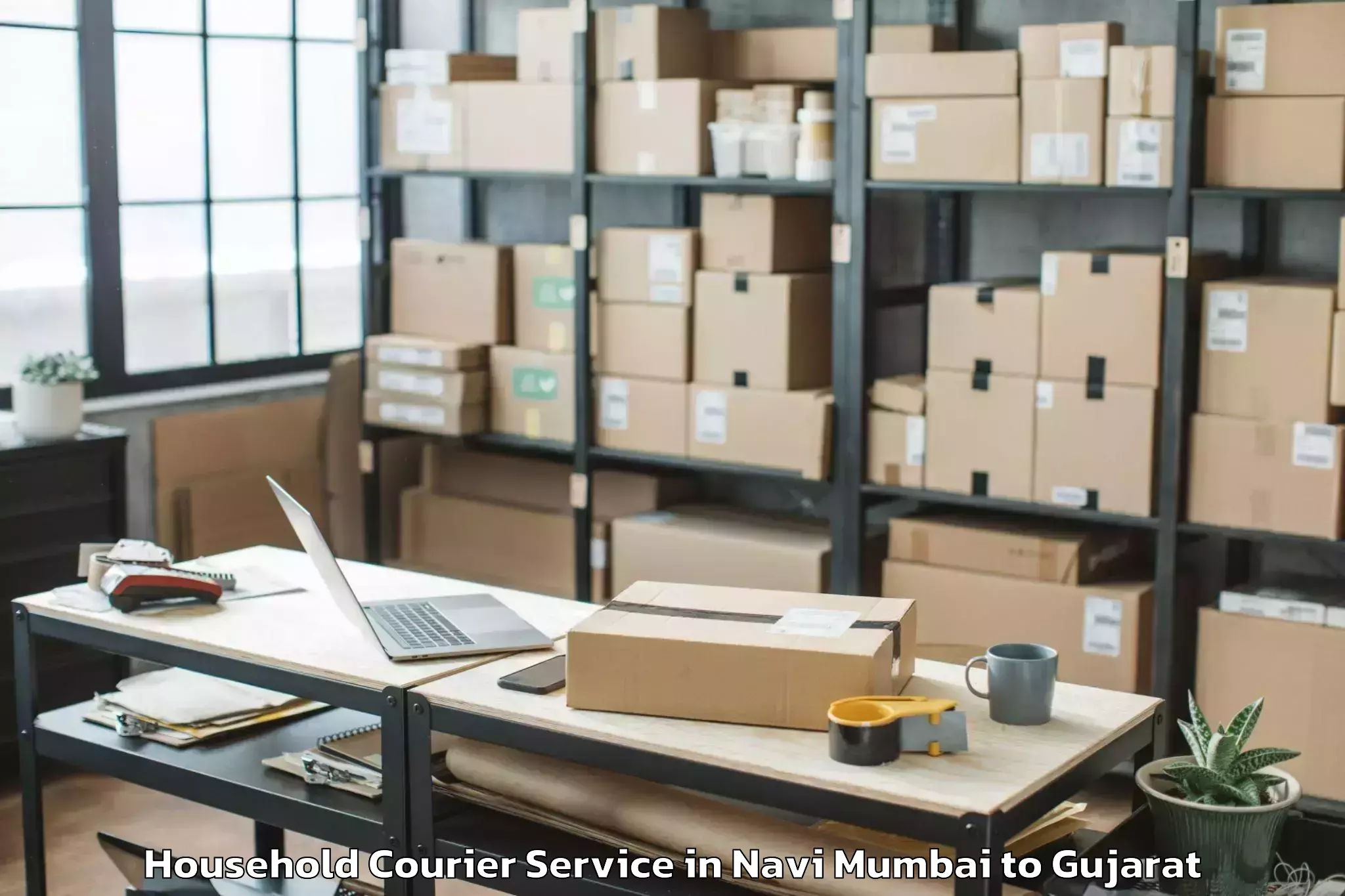 Affordable Navi Mumbai to Himmatnagar Household Courier